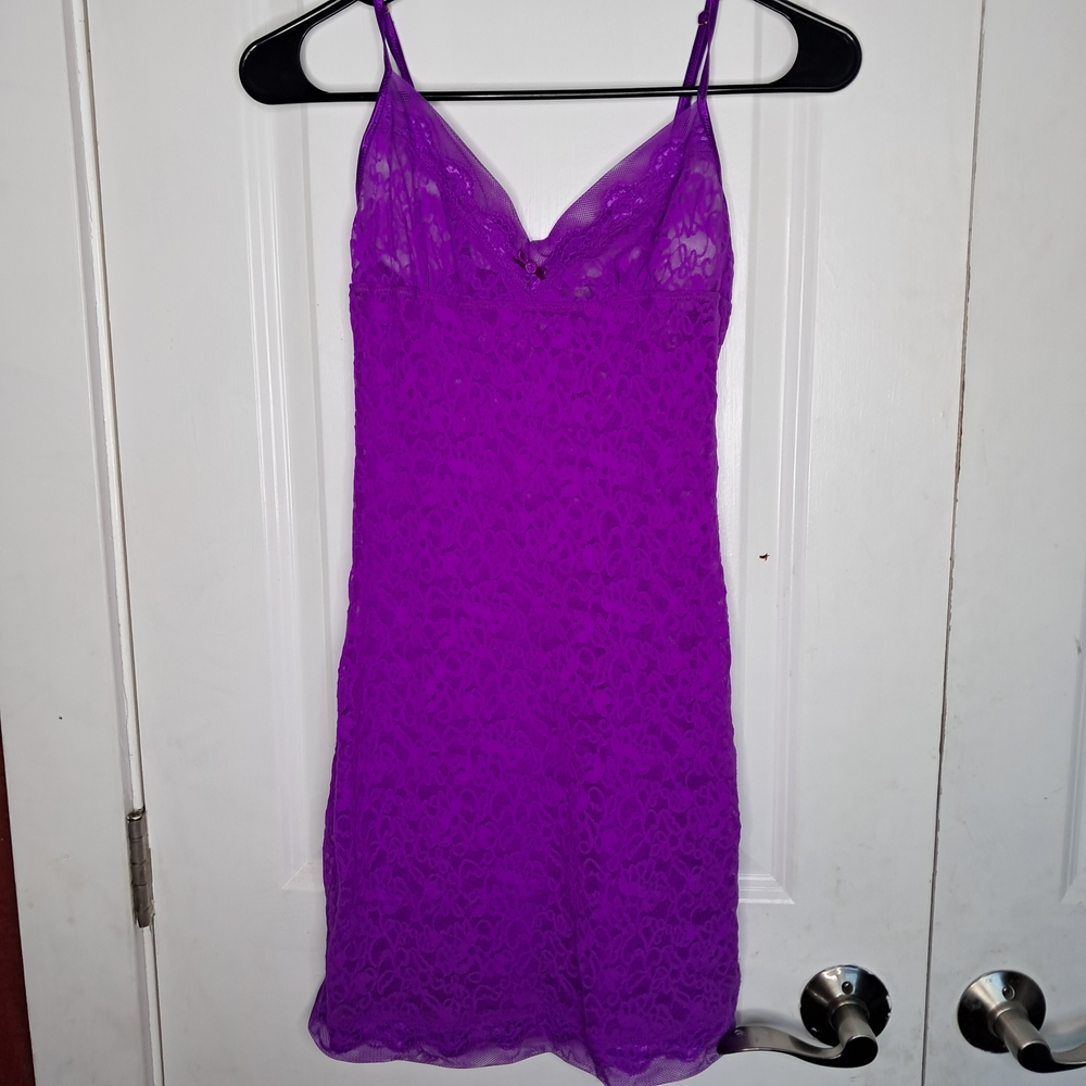 Victoria's Secret Vibrant Purple Lace Slip